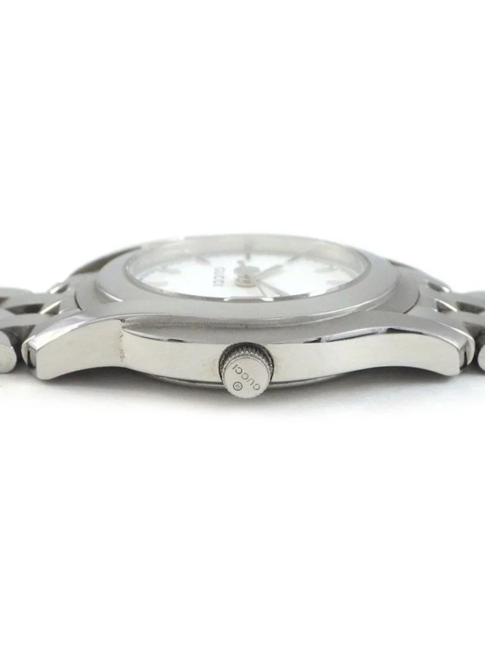 Gucci Watch Class Sherry Line White Dial Date SS Quartz Analog